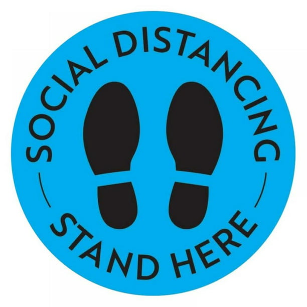 5pcs Social Distancing Floor Decal Safety Distance Marker Ground Stickers